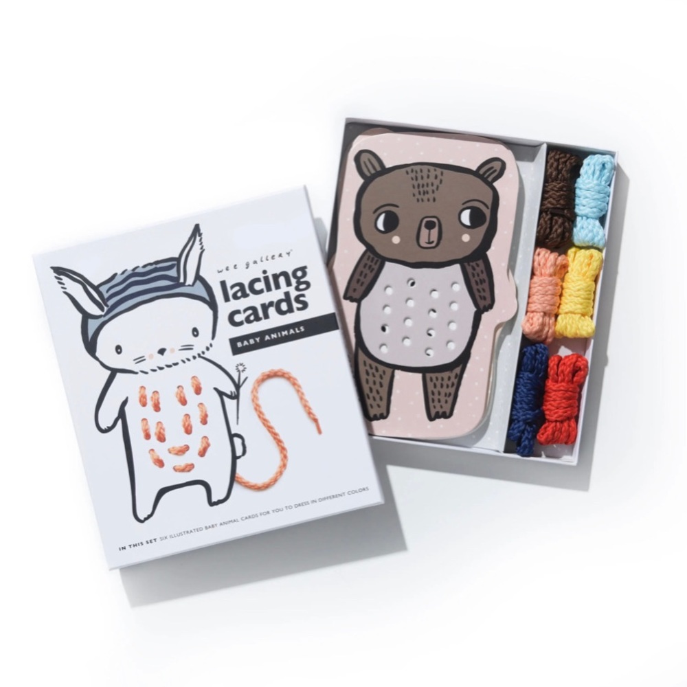 Wee Gallery | Baby Animals Lacing Cards NWT